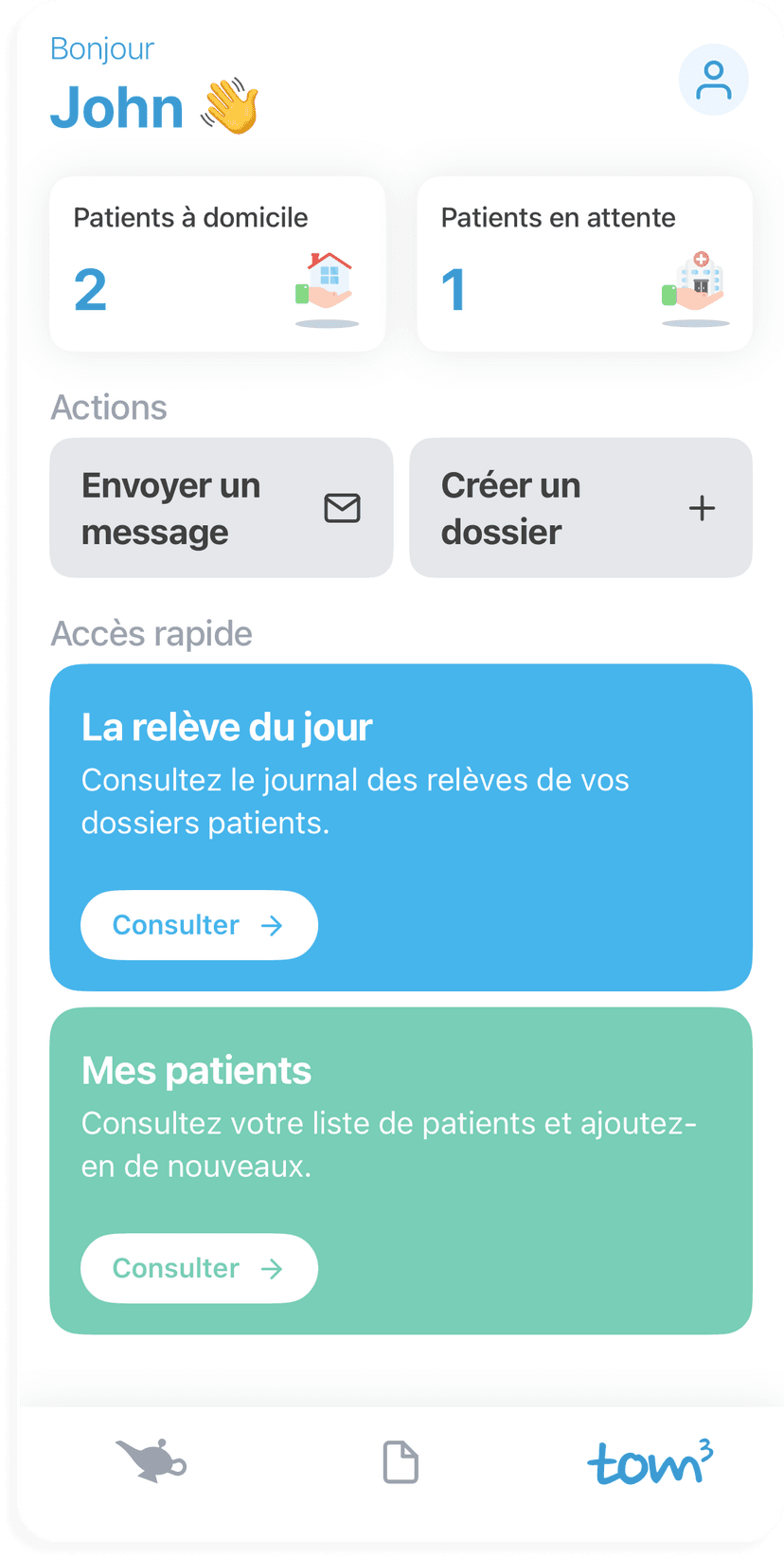 Page d'accueil de l'application Aladin